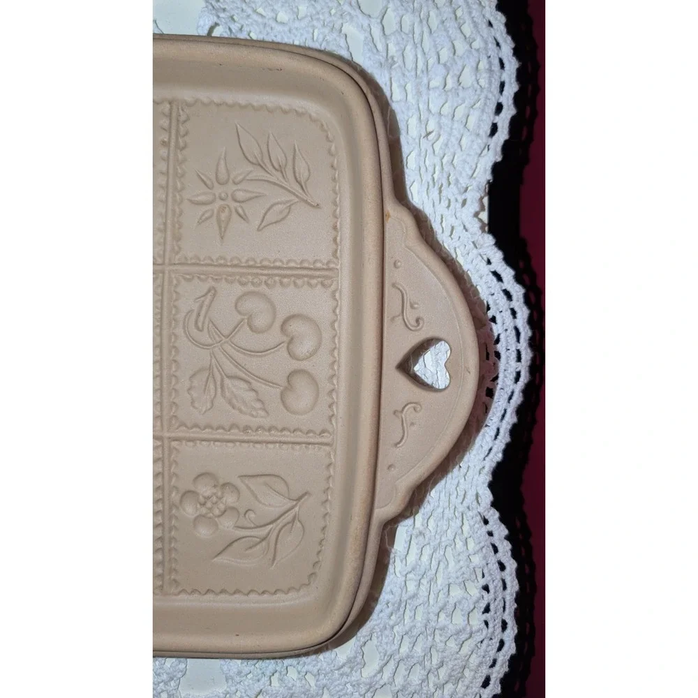 1988 Brown Bag Cookie Square Floral Shortbread Baking Mold Hearts Cottagecore